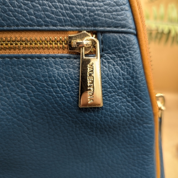 Valentina Teal Backpack with Browm Trim main image 2